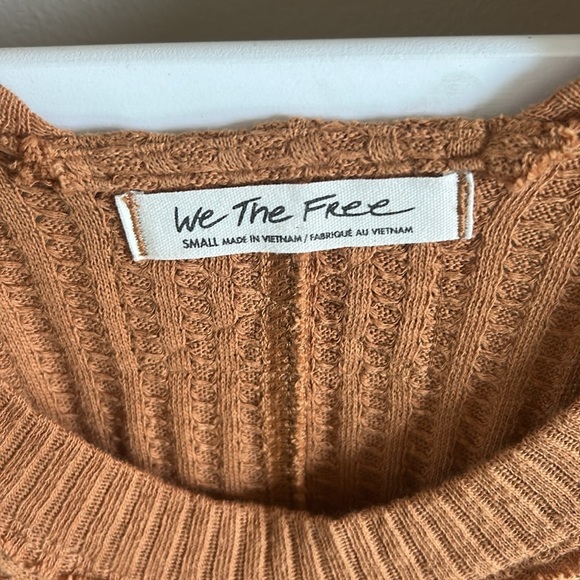 Free People Women's Magical Thermal Cotton Drop-Shoulder Waffle Top Small - Picture 4 of 10